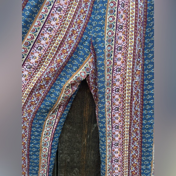 Three Dots Casual Boho Wide Leg Comfy Bohemian Elastic Waist Pants - Picture 8 of 14